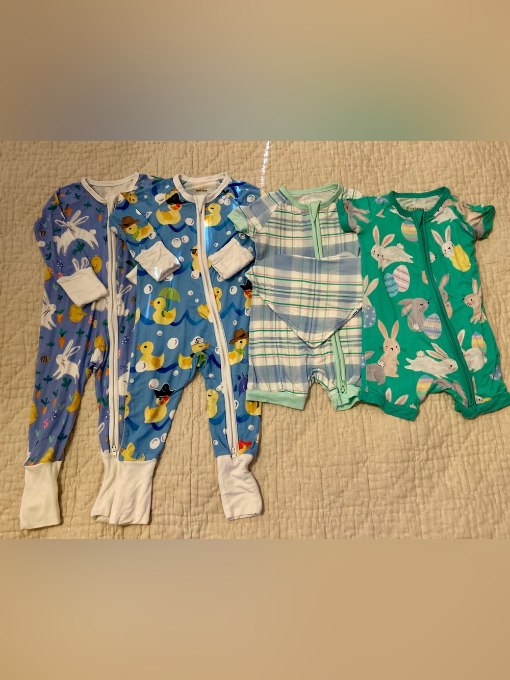 Little Sleepies Zippies and Shorty Zippies 3-6 months